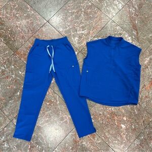 Figs Women's Scrub Set in Royal Blue